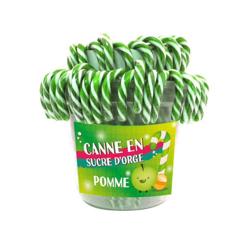 Sucre d'Orge Canne Pomme 28g