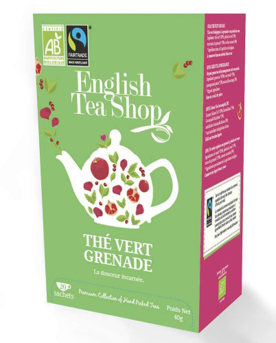 Thé vert bio à la grenade - 20 sachets