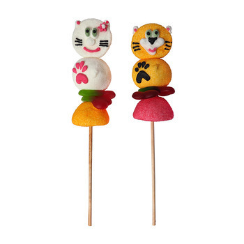 Brochette de guimauves mix, forme chat - 55g