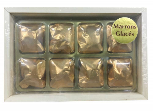 Plumier de 8 marrons glacés - 160g