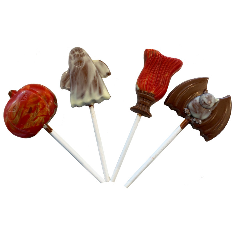 Assortiment de sucettes d'Halloween en chocolat au