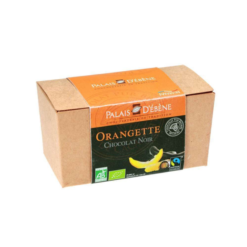Ballotin d'orangettes enrobées au chocolat noir bi