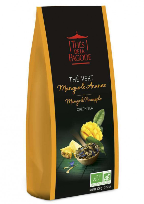 Thé vert bio à la mangue et à l'ananas - 100g