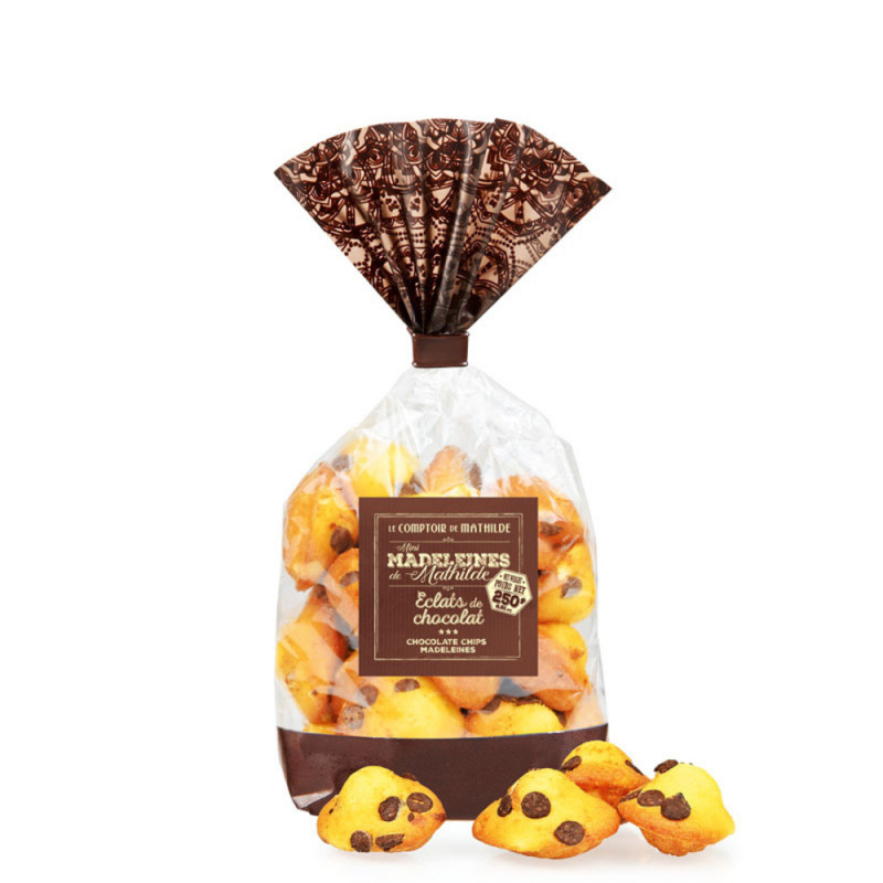 Mini madeleines de Mathilde éclats de chocolat 225