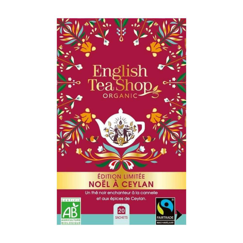 Coffret Noël à Ceylan thés Bio 20 sachets