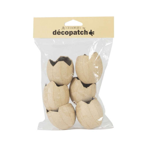 Pack de 6 ufs cassés Waterproof en bois à décorer