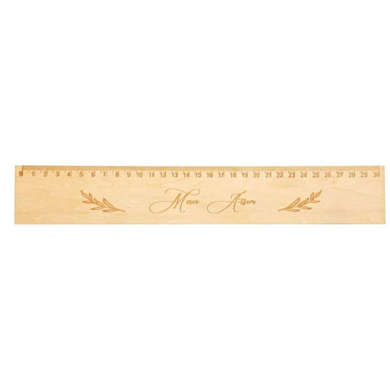 Règle Merci Atsem en Bois - 31x5cm