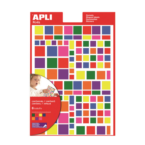 Gommettes carrées 6 feuilles