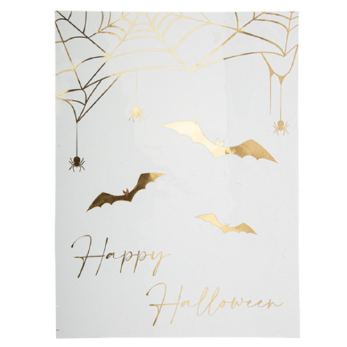 Décor Electrostatique Happy Halloween Or - 40x30cm