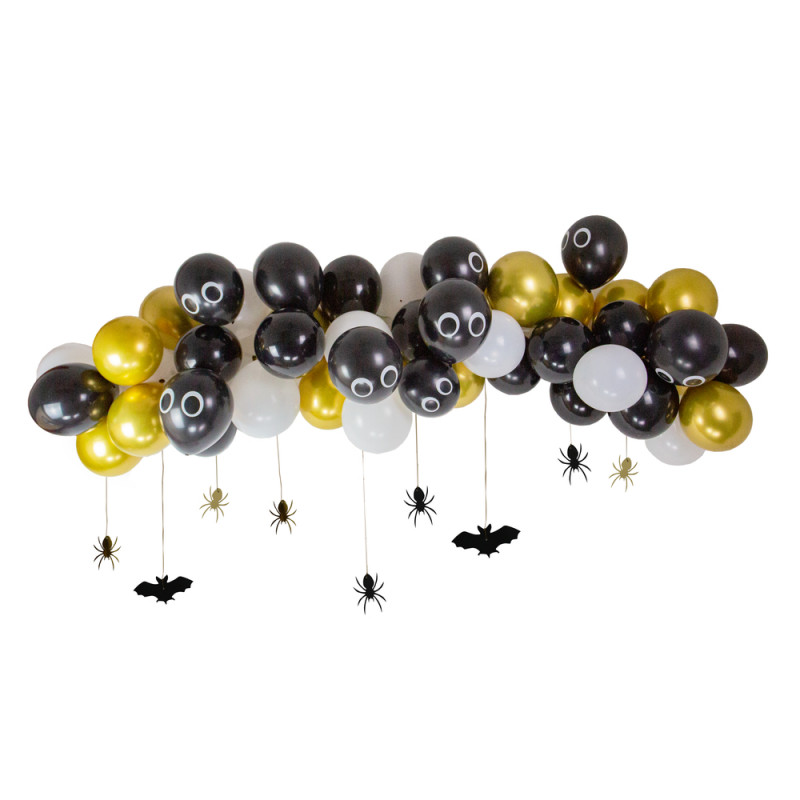 Arche Halloween 42 ballons avec Araignées et Chauv