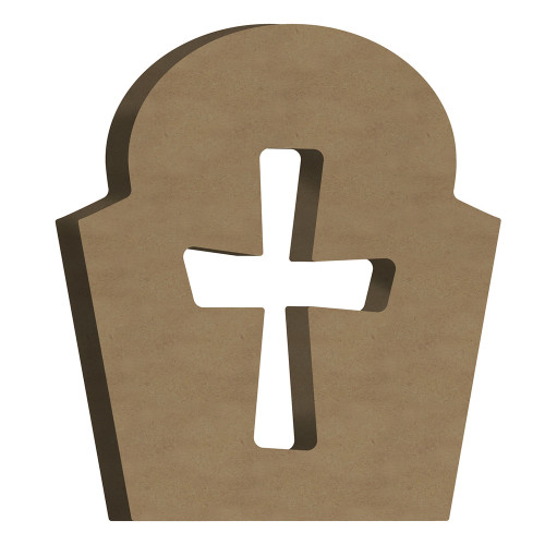 Décor Halloween en bois à customiser : tombe en bo