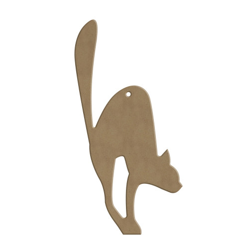 Décor Halloween en bois à customiser : chat