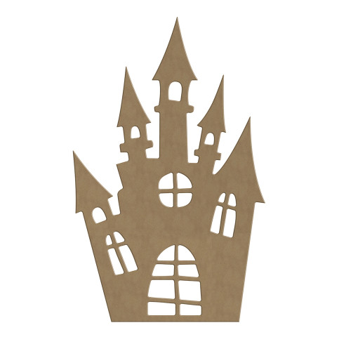 Manoir d'Halloween en bois à décorer - L. 38,4xl.