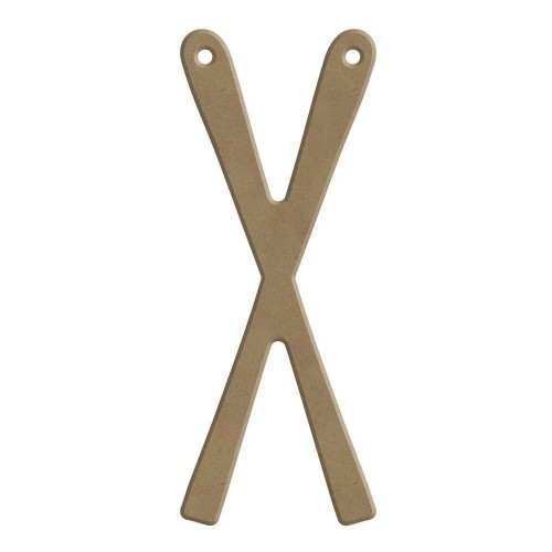 Décor noël en bois à customiser : skis