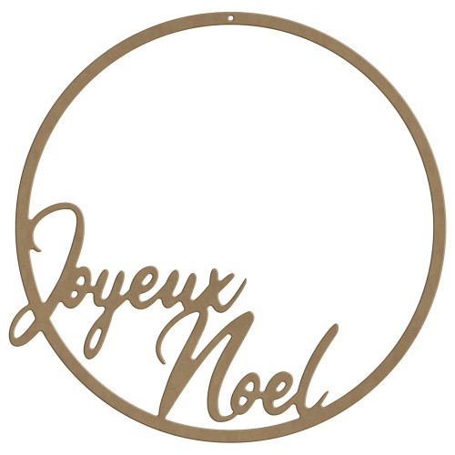 Décor noël en bois à customiser : couronne