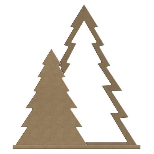 Décor noël en bois à customiser : sapins