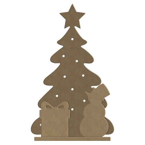 Décor noël en bois à customiser : bonhomme de neig