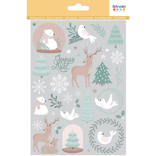 Ruban adhésif Rub-on Let it snow dessin