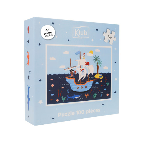 Puzzle éducatif pour enfant 'Pirate', 100 pièces