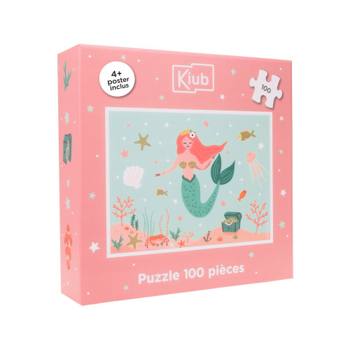 Puzzle éducatif pour enfant 'Sirène', 100 pièces