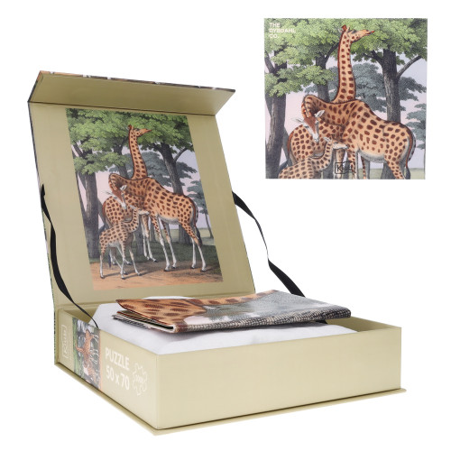 Puzzle 1000 pièces avec pochon 'Girafes' - L. 70xl