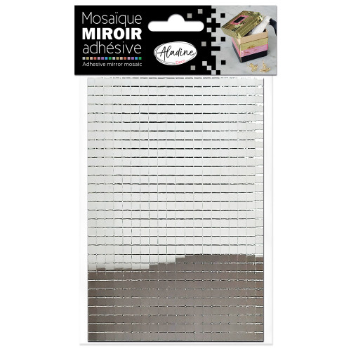 Planches mosaïque adhésive, effet miroir, coloris