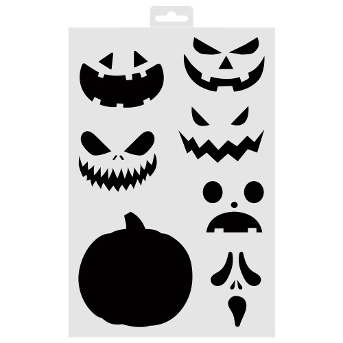 Pochoir décoratif 'Tête de citrouille'