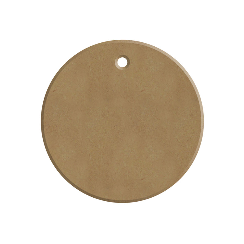 Support à décorer DIY : rond percé en bois, colori