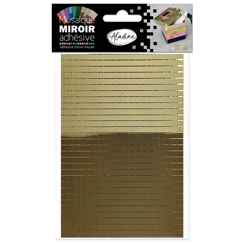 9 planches mosaïque adhésive, effet miroir, plusie