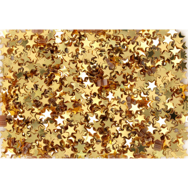 Paillettes Etoiles dorées, le sachet de 50 grs