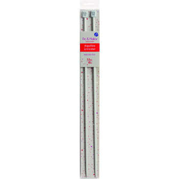 Aiguilles à tricoter, en métal L. 40 cm Ø 7 mm