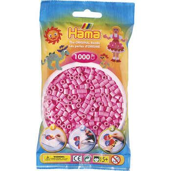 Sachet 1000 perles Midi: rose
