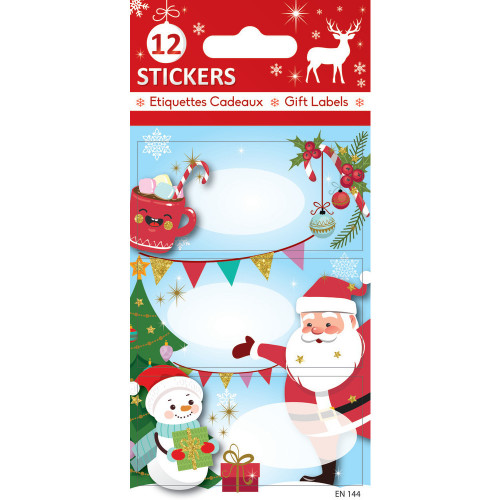 Etiquettes Noël 8x12cm