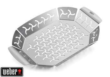 Grand panier à légumes en acier inoxydable Weber O