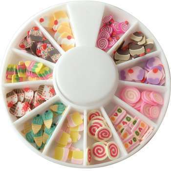 Tranches de mini canes bonbons patisseries