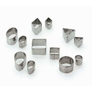 Mini emporte-pièces : inox, géométrique, x12