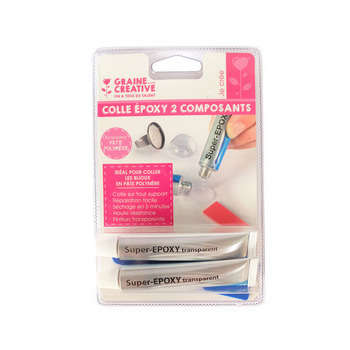 Colle époxy 2 tubes : transparent 30g