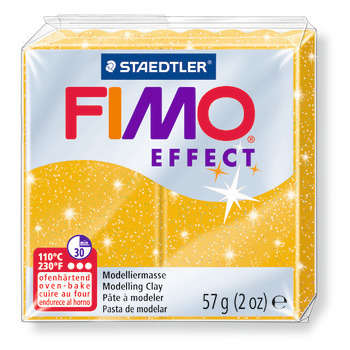 Pâte Fimo Effect, 57g - Pailleté, or