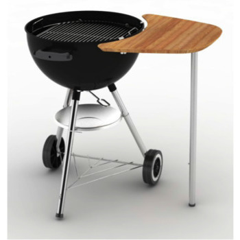 Plan de travail avec pied pour barbecue à charbon