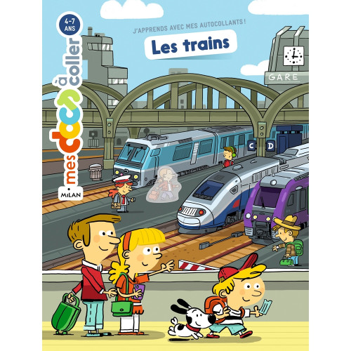 Livre pour enfant, mes docs à coller : les trains