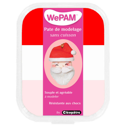 Pâte modelage : blanc/chair/rouge