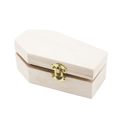 Cercueil à décorer, en bois L. 11,5 x 6,5 x H. 4,3