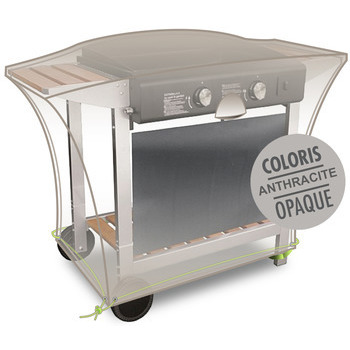 Housse pour meuble à plancha en polyester anthraci