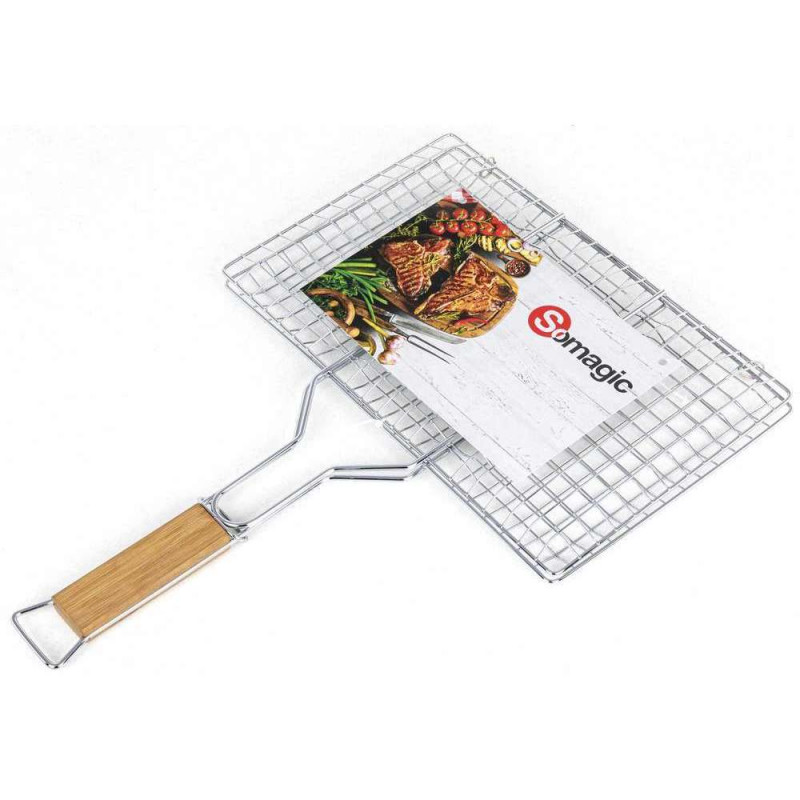 Grille double hamburger, saucisses, brochettes 34x