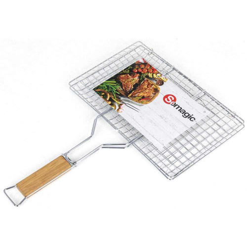 Grille double hamburger, saucisses, brochettes 34x