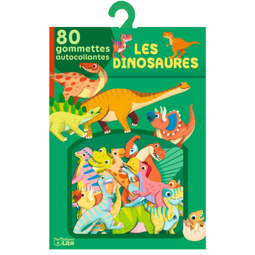 Gommettes autocollantes Les dinosaures, pochette d