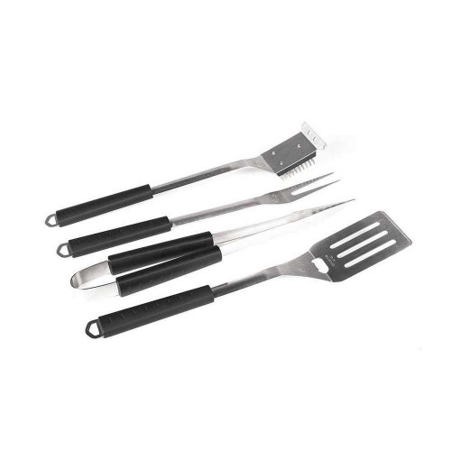 Malette 4 accessoires pour barbecue : inox/Soft To