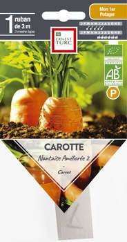 Graines de carotte nantaise améliorée 2 Bio ruban