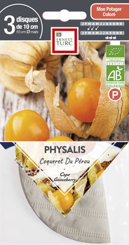 Graines de Physalis Coqueret du Pérou Bio en disqu