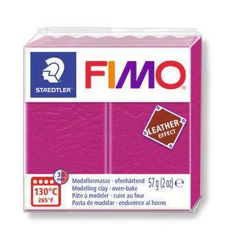 Pâte Fimo Effect cuir 57g violetfruit rouge